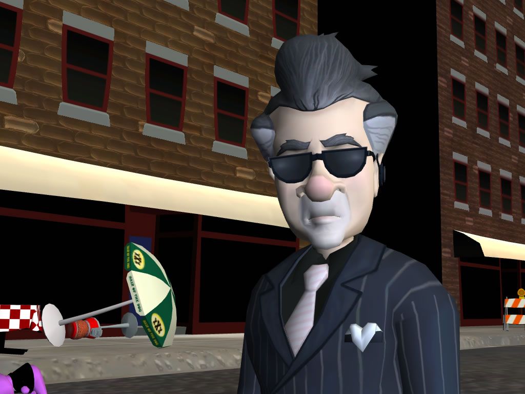 Sam & Max: Episode 3 - The Mole, the Mob, and the Meatball (Windows) screenshot: Secret Agent Chuckles