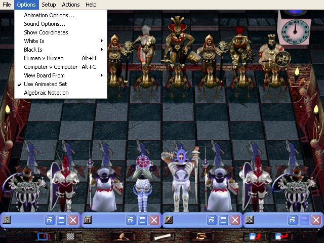 Combat Chess (Windows) screenshot: Options menu