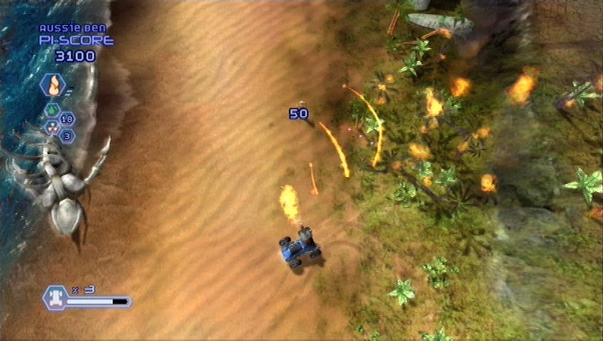 Assault Heroes (Xbox 360) screenshot: Assaulting the beach.