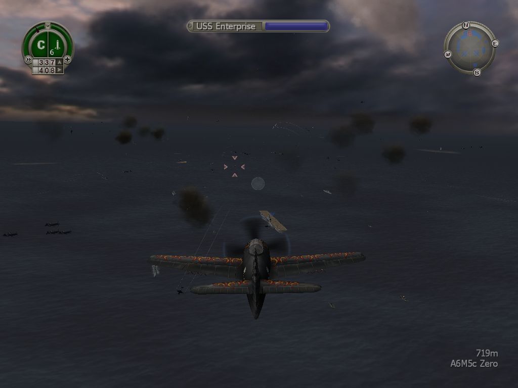 Heroes of the Pacific (Windows) screenshot: Major air battle between Japanese and American wings