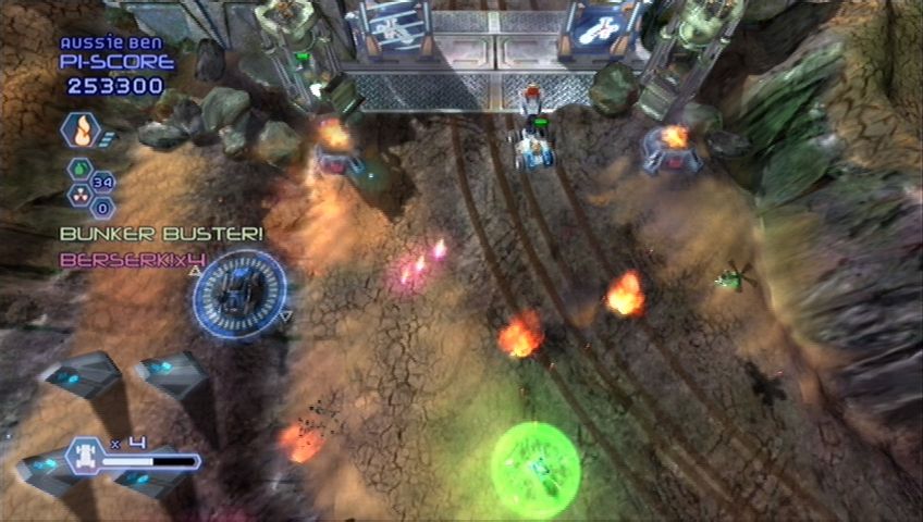 Assault Heroes (Xbox 360) screenshot: The tank is respawning in because I lost it.