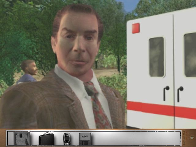 Law & Order: Dead on the Money (Windows) screenshot: Showing up at the crime scene to investigate