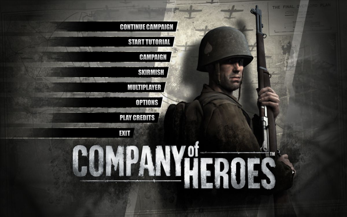 Company of Heroes (Windows) screenshot: Main menu