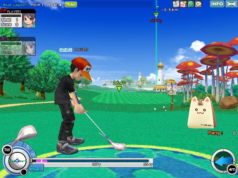 Albatross18 (Windows) screenshot: Teeing up on an easy course.