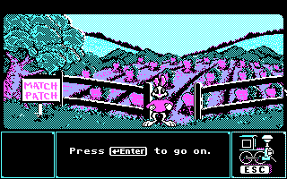 Reader Rabbit 2 (DOS) screenshot: Match Patch (CGA)