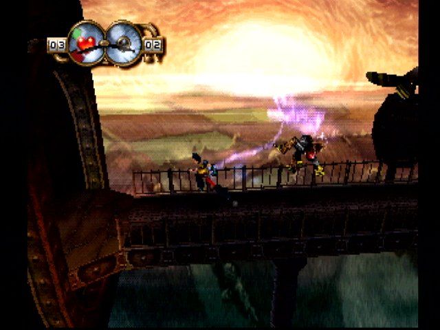 Wild 9 (PlayStation) screenshot: Grabbing an enemy