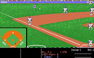 HardBall! (Atari ST) screenshot: Fielding...