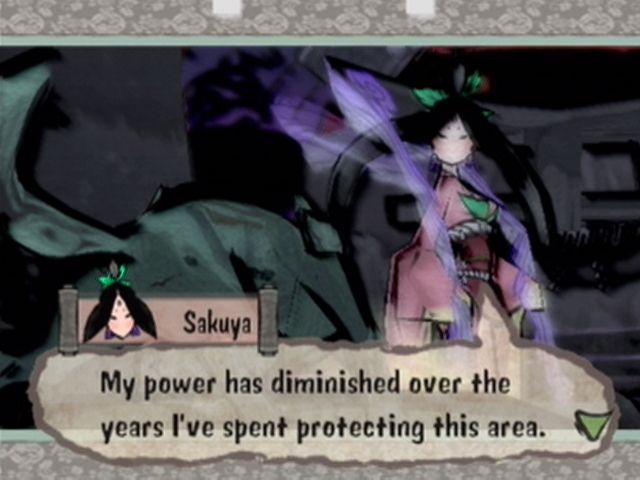 Ōkami (PlayStation 2) screenshot: A hundred years on, and Orochi has broken free from his seal.