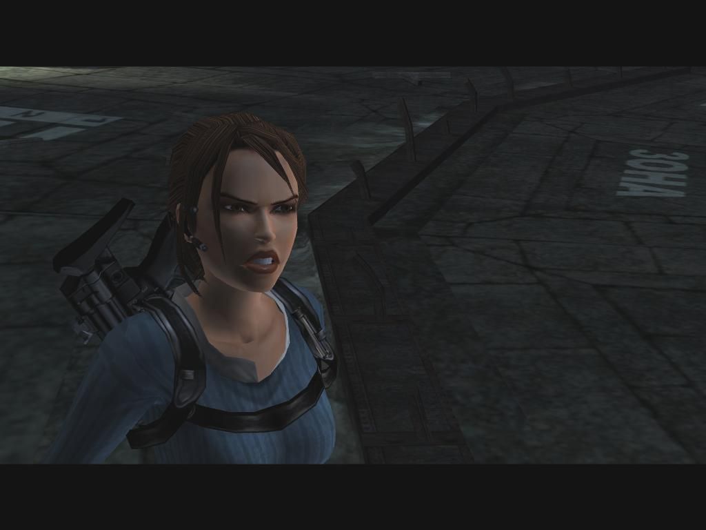 Lara Croft: Tomb Raider - Legend (Windows) screenshot: Lara gets angry.