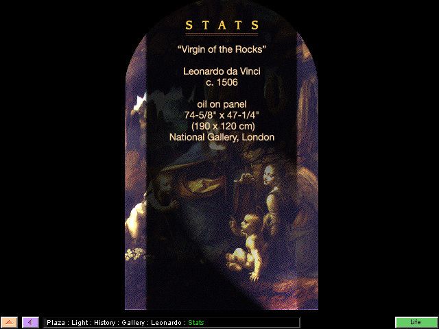 ArtRageous! (Windows) screenshot: Obtaining the vital stats of a painting.