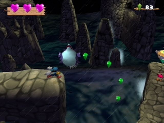 Klonoa 2: Lunatea's Veil (PlayStation 2) screenshot: Follow the gems!