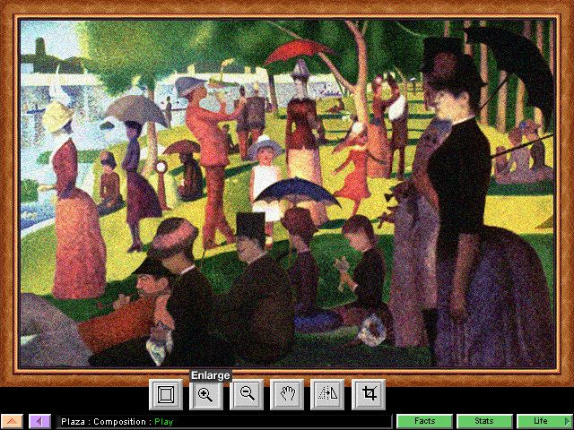 ArtRageous! (Windows) screenshot: This activity allows the player to scale, rotate, and manipulate different components of a famous painting.