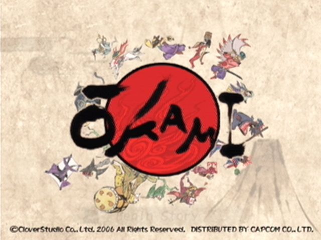 Ōkami (PlayStation 2) screenshot: Title screen