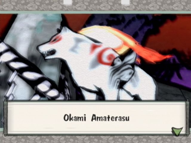 Ōkami (PlayStation 2) screenshot: Amaterasu, God of the sun in wolf form