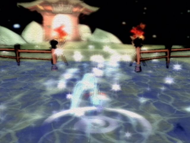 Ōkami (PlayStation 2) screenshot: Through the power of Rejuvenation, the River of the Heavens has been completed.