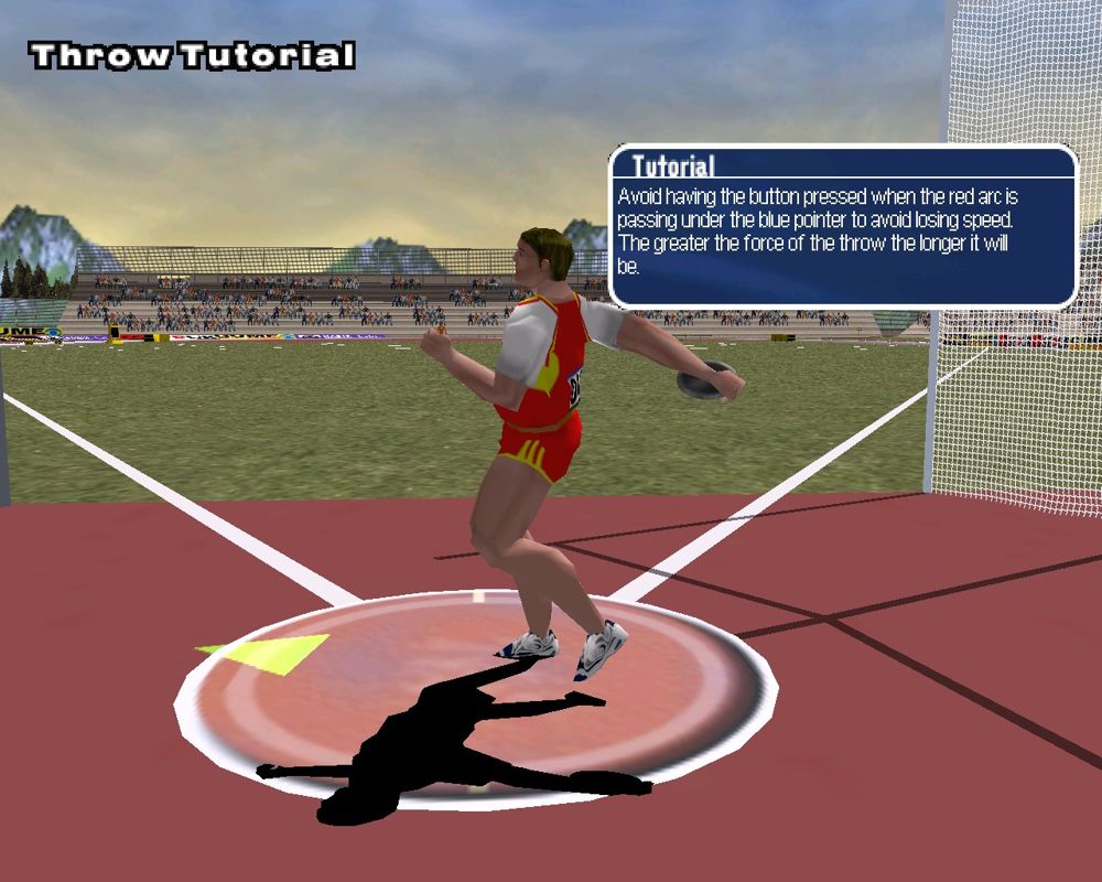 Sergei Bubka's Millennium Games (Windows) screenshot: Throw tutorial.