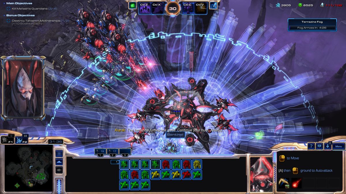 StarCraft II: Legacy of the Void (Windows) screenshot: Enemy mothership doesn't stand a chance