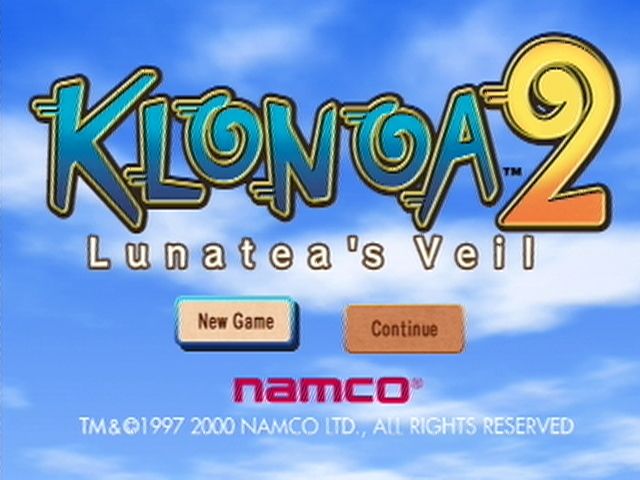 Klonoa 2: Lunatea's Veil (PlayStation 2) screenshot: Title screen