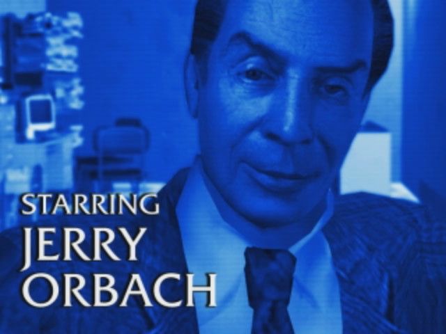 Law & Order: Dead on the Money (Windows) screenshot: Computer-generated Jerry Orbach in what is otherwise a clone of the Law & Order opening credits