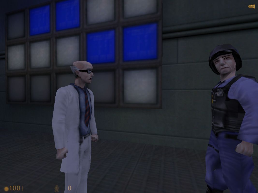 Half-Life: Uplink (Windows) screenshot: These guys are discussing your near future...