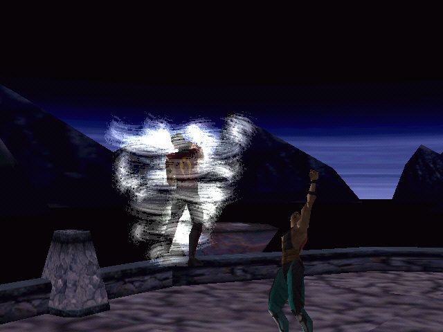 Mortal Kombat 4 (Windows) screenshot: Fujin's wind fatality