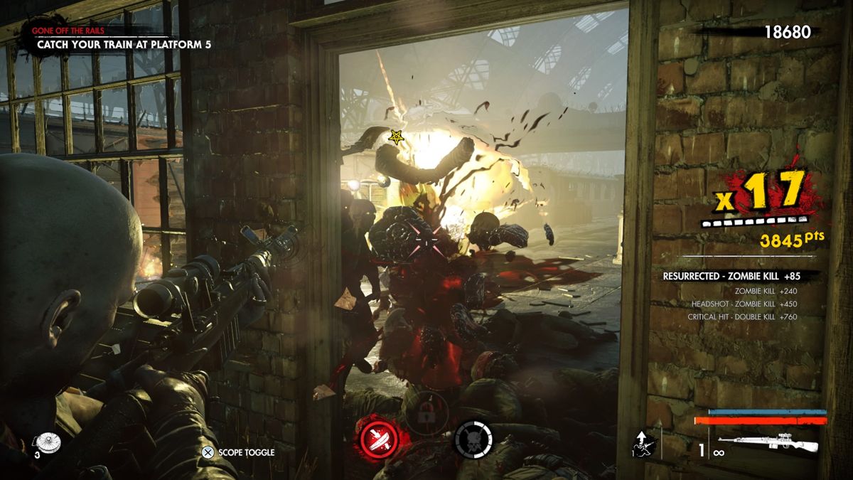 Zombie Army 4: Dead War (PlayStation 4) screenshot: At Death's Door