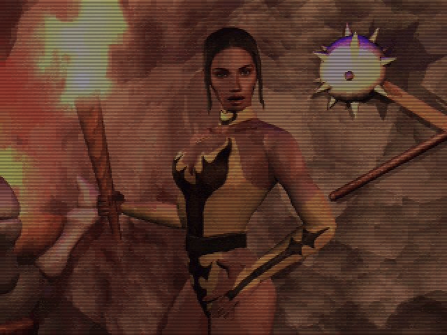 Mortal Kombat 4 (Windows) screenshot: Tanya strikes a pose