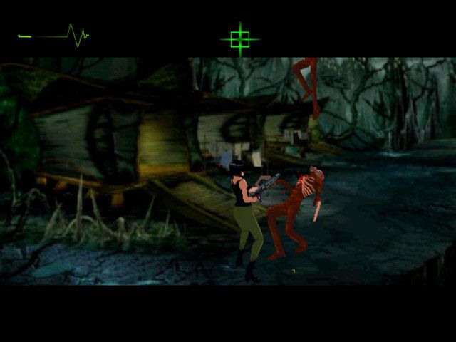 Fear Effect (PlayStation) screenshot: Creepy skinless demons