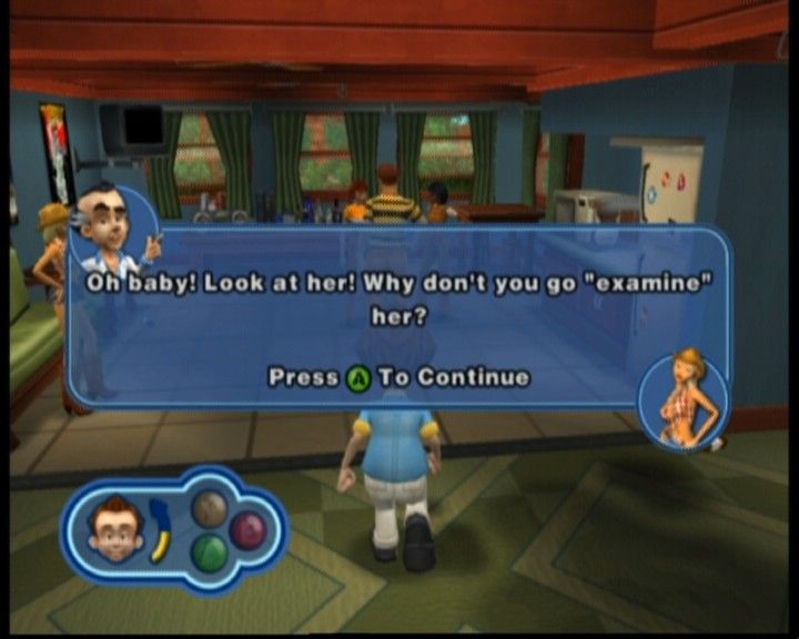 Leisure Suit Larry: Magna Cum Laude (Uncut and Uncensored!) (Xbox) screenshot: Your uncle Larry will occasionally give you a few pointers at what to do.