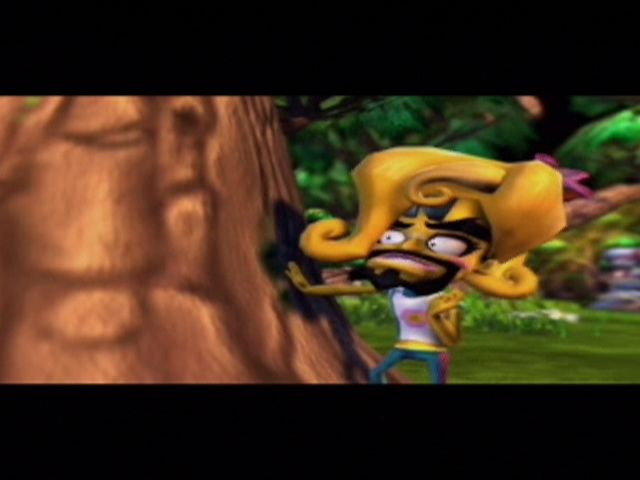 Crash Twinsanity (Xbox) screenshot: ..and Cortex takes her place with a clever disguise!
