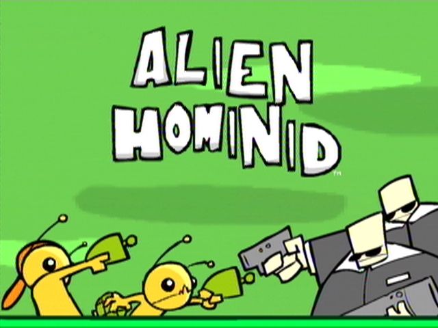 Alien Hominid (Xbox) screenshot: Title screen