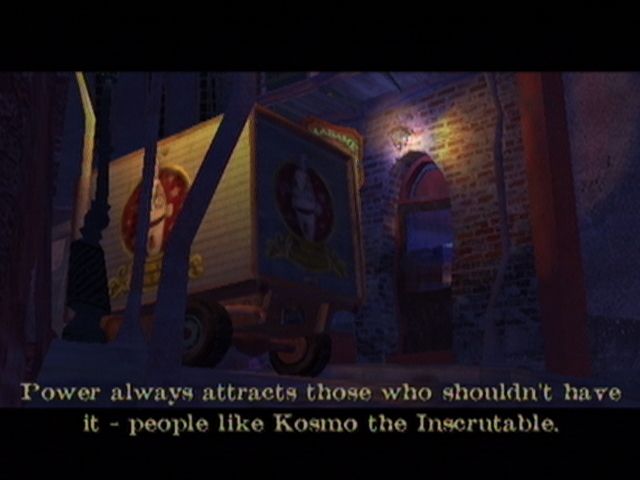 Voodoo Vince (Xbox) screenshot: Kosmo has sent his goons to break into Charmaine's.