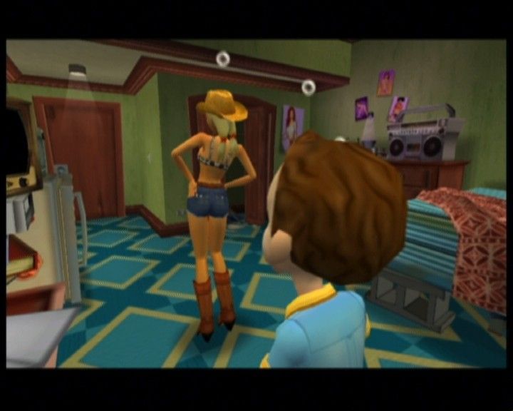 Leisure Suit Larry: Magna Cum Laude (Uncut and Uncensored!) (Xbox) screenshot: Finally getting a girl to your room.
