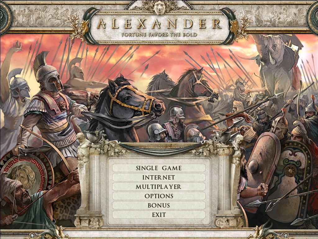 Alexander (Windows) screenshot: Main Menu.