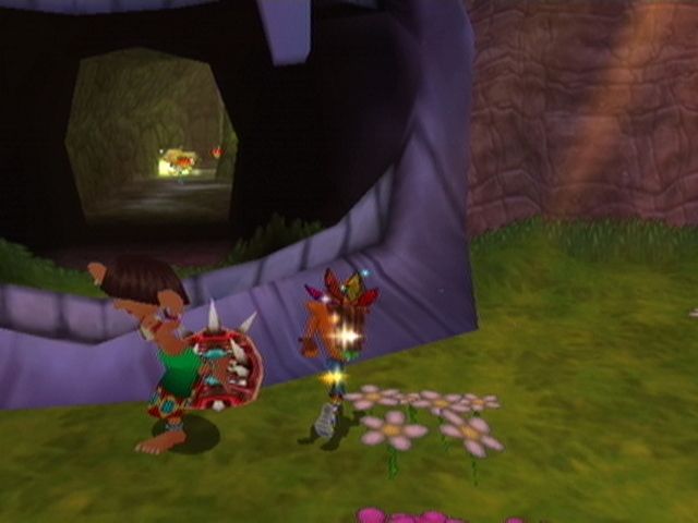 Crash Twinsanity (Xbox) screenshot: Slide attack these guys to get them to drop their shields.