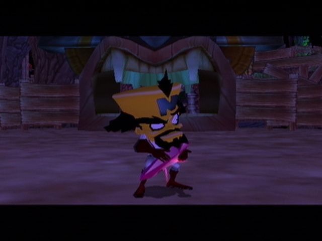 Crash Twinsanity (Xbox) screenshot: Cortex has swiped a power crystal for himself...