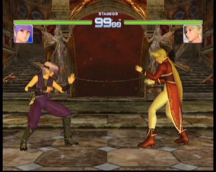 Dead or Alive: Ultimate (Xbox) screenshot: Ayane VS Helena, stage 03 in story mode