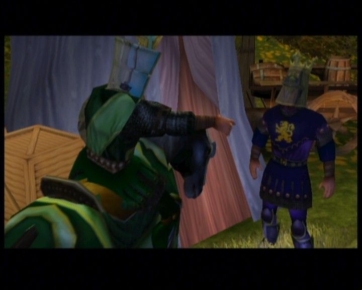 Robin Hood: Defender of the Crown (Xbox) screenshot: Selecting your opponent for the tournament.