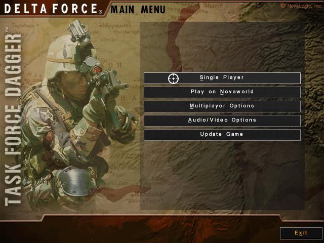 Delta Force: Task Force Dagger (Windows) screenshot: Title screen
