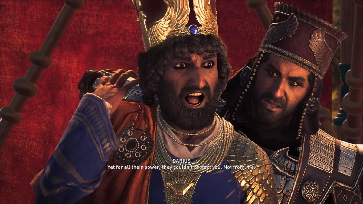 Assassin's Creed: Odyssey - Legacy of the First Blade (PlayStation 4) screenshot: Episode 1: Darius assassinating Persian king Xerxes