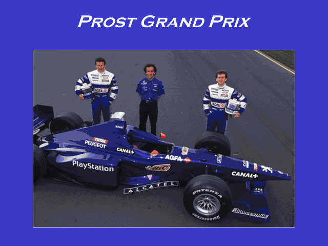 Prost Grand Prix 1998 (DOS) screenshot: Title screen