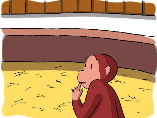 Curious George Learns Phonics (Windows) screenshot: Curious George messed up