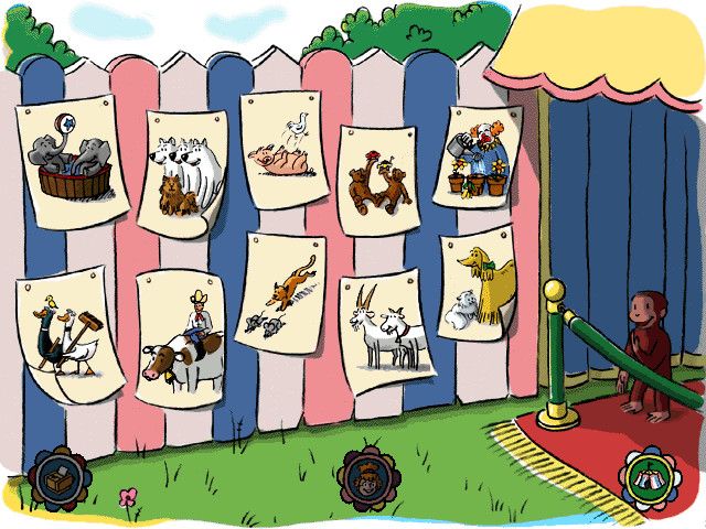 Curious George Learns Phonics (Windows) screenshot: Choose from among 10 stories