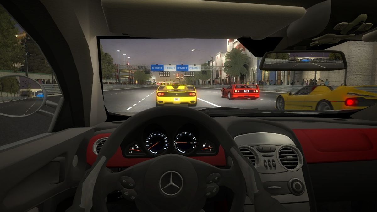 Project Gotham Racing 3 (Xbox 360) screenshot: One F40 and two F50 are my opponents in this race.