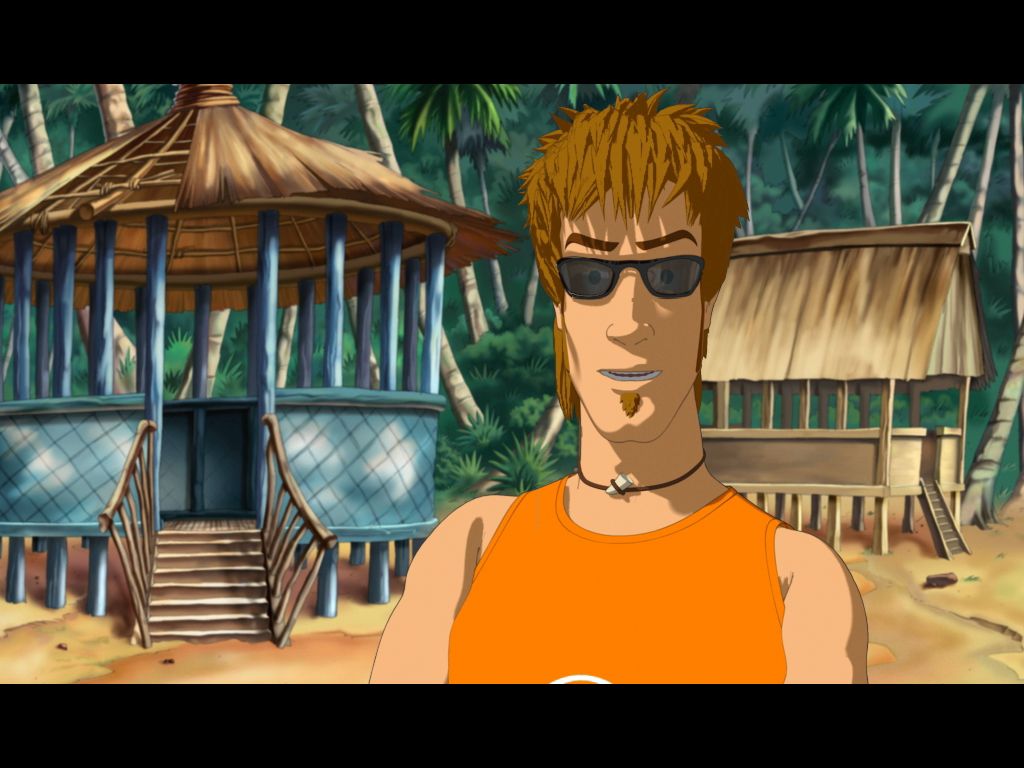 Runaway 2: The Dream of the Turtle (Windows) screenshot: Brian Basco wants to enjoy his time on Hawaii.