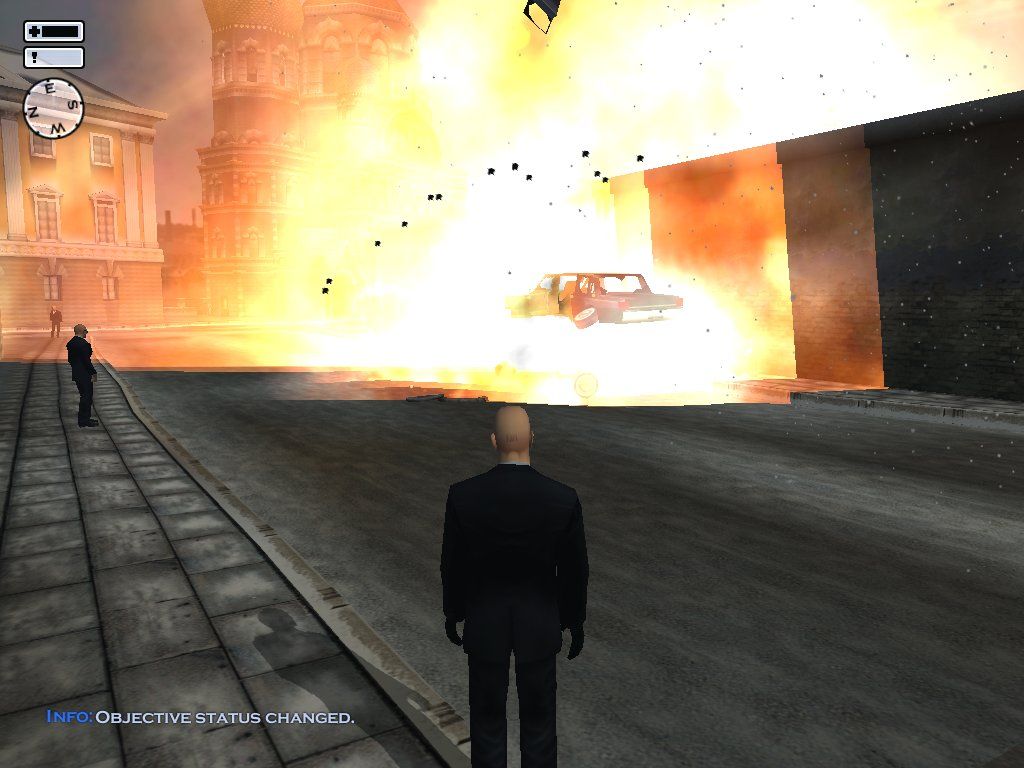 Hitman 2: Silent Assassin (Windows) screenshot: The car bomb is very powerful equipment.