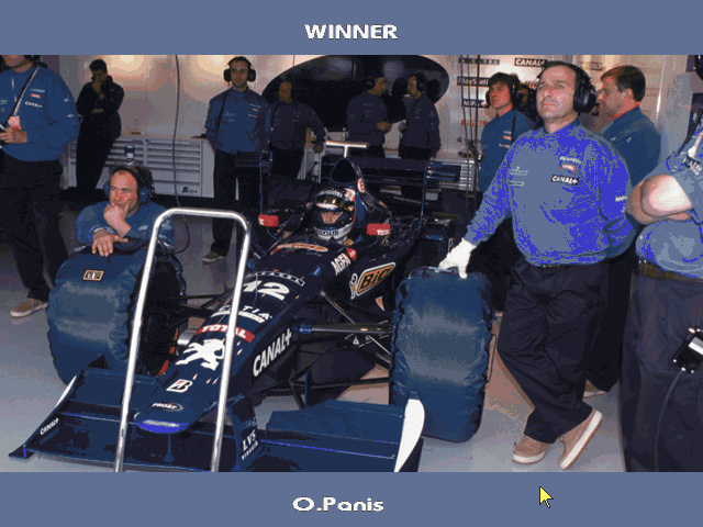 Prost Grand Prix 1998 (DOS) screenshot: You had many of these, too.