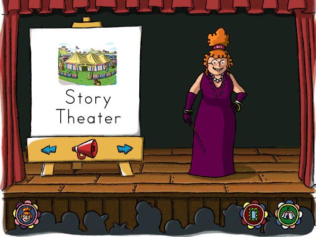 Curious George Learns Phonics (Windows) screenshot: Thea's Story Theater