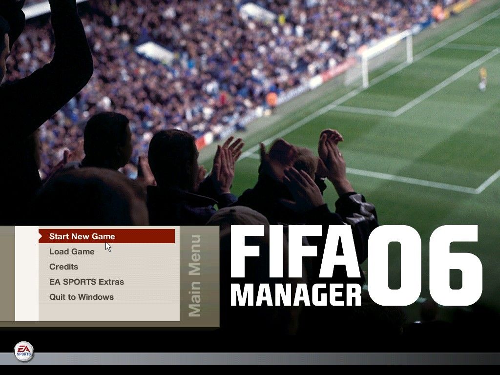 FIFA Manager 06 (Windows) screenshot: Main menu