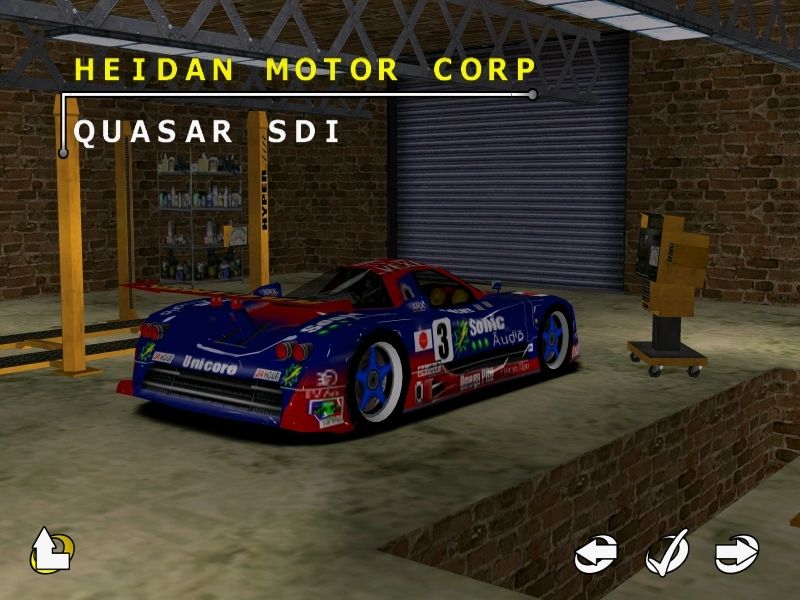 Midnight GT: Primary Racer (Windows) screenshot: Selecting your car